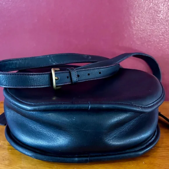Vintage 80s 90s Coach Chester Canteen style Purse Bag black Leather Made in USA - Picture 6 of 11